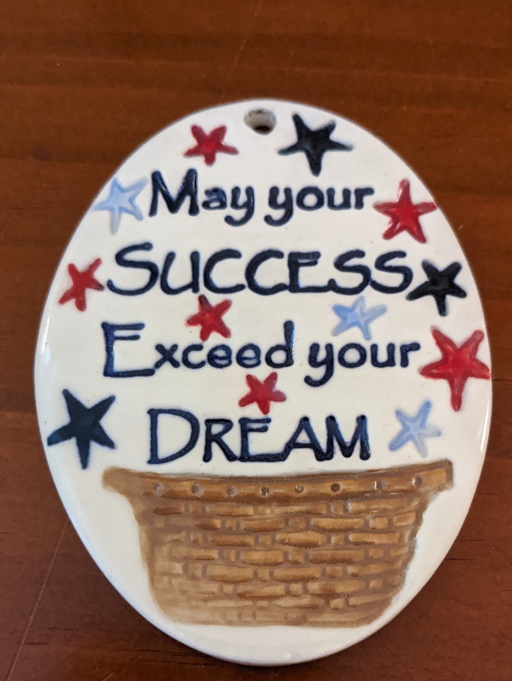 Longaberger Carol C. Berry Patriotic All American Success Dream Sign Plaque Tie - Picture 5 of 5
